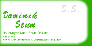 dominik stum business card